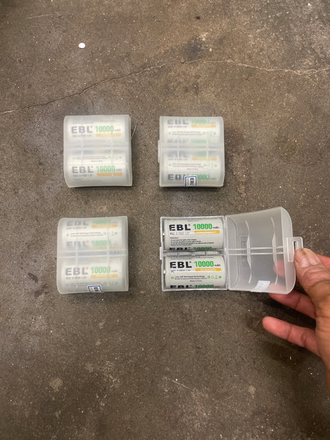 EBL “D” Rechargeable Batteries, 8 per set
