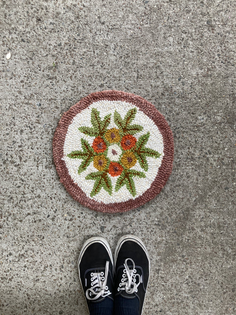 Vintage Hand Hooked Rug