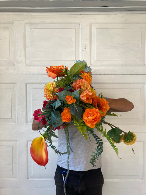 A Bouquet Of Colorful Fake Flowers