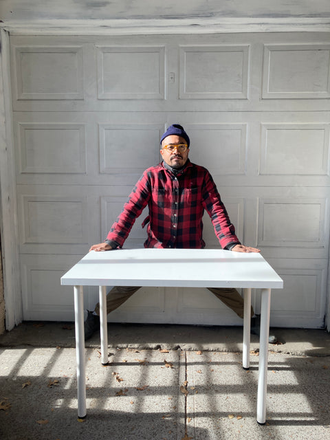 Simple White Desk From You Know Who, W29xD24xH29”