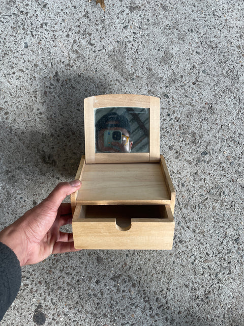 Lil’ Wood Jewelry Box & Mirror