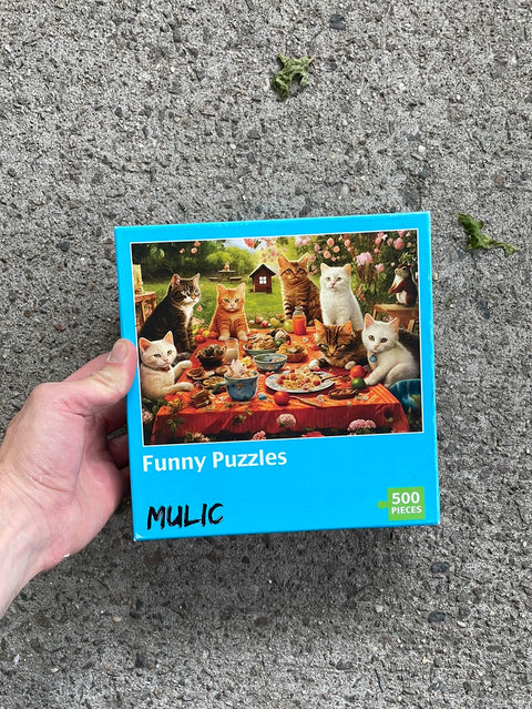 Cat Picnic 500 Pieces Puzzle