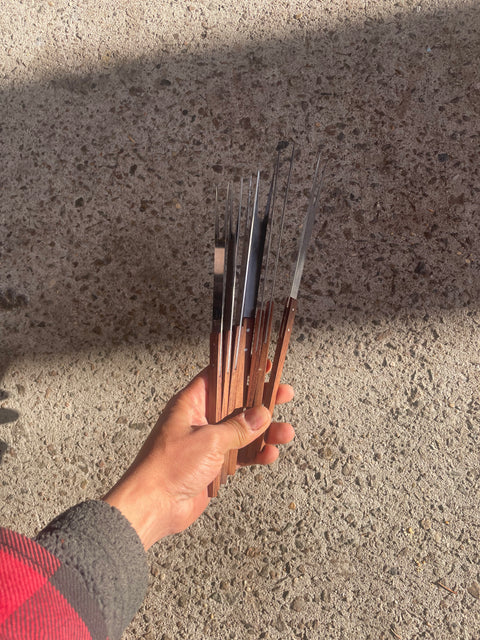 Some Beautiful Wood Handled Fondue Forks