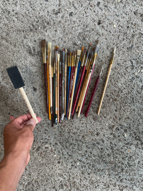 Bunch of Thin Paint Brushes