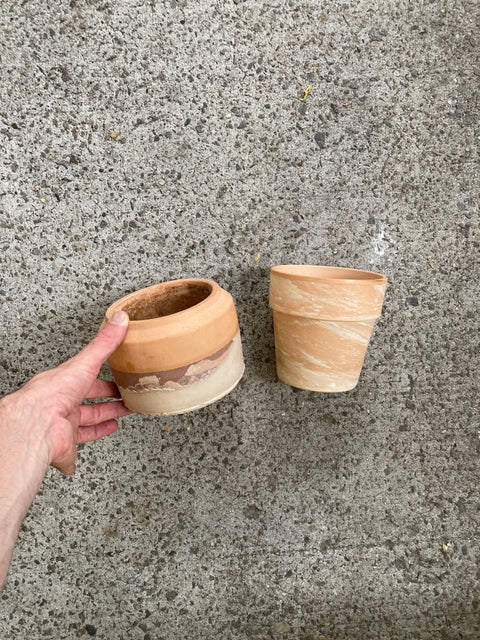 Two Pretty Pots, 5” Wide