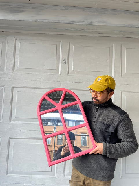 Pink Arched Mirror