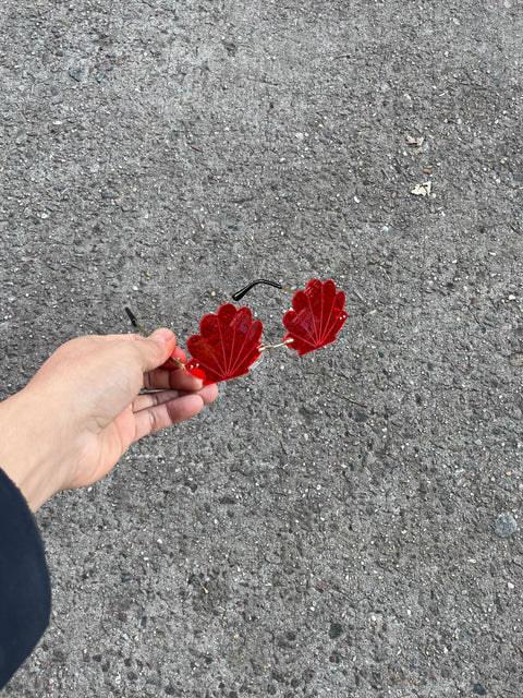 Red Leaf Glasses