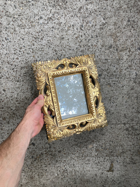 Heavy Wood Gold Frame, 9.5x12”