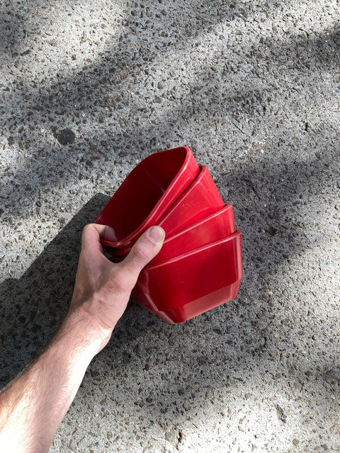 Four Square Kitchen Red Bowls