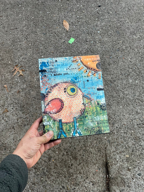 Mixed Media Bird Art