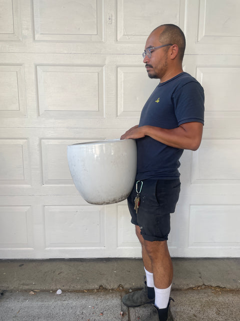 Large Ass White Pot