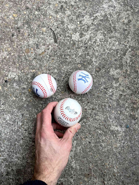 2 Foam Baseballs And A Real One