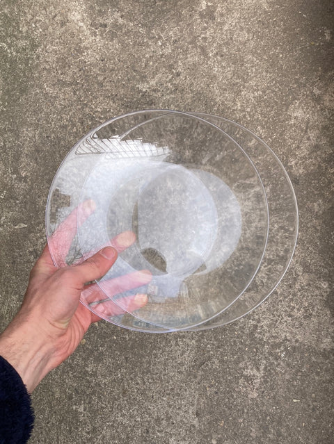 Two Glass Dinner Plates