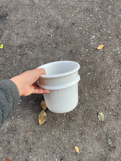 Serious White Ceramic Pot