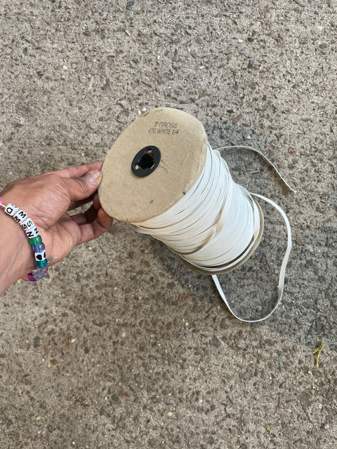 Huge Roll of Grossgrain, White 1/4”