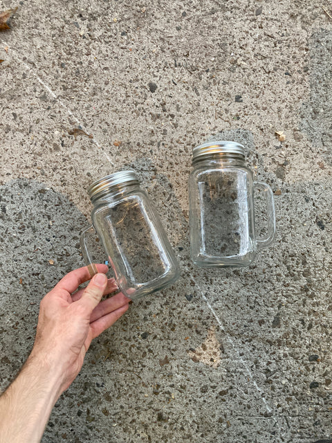 Two Mason Jars Mugs