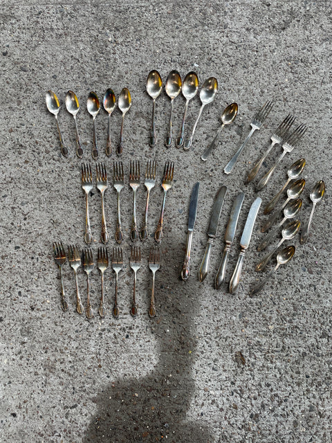 36 Pieces of Vintage Silverware