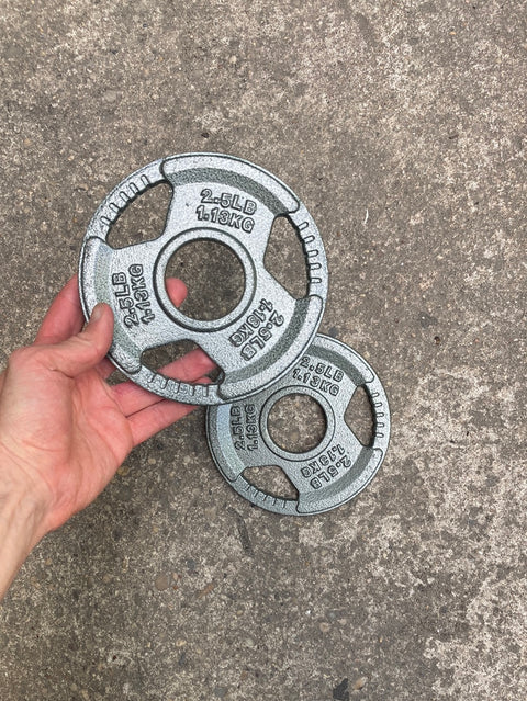 Two 2.5lbs Cast Iron Weight Plates