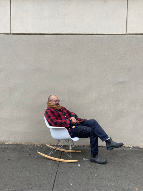 Minimalist White Rocking Chair