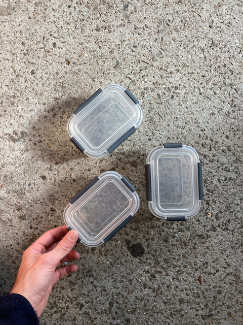 3 Small Airtight Containers