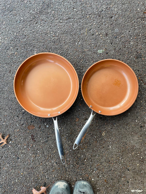 Copper Skillets Set