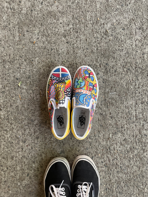 Dope Pair Of Vans, US M 7 or W 8.5