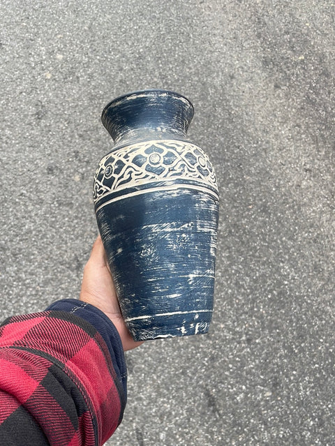Dark Blue Ceramic Vase