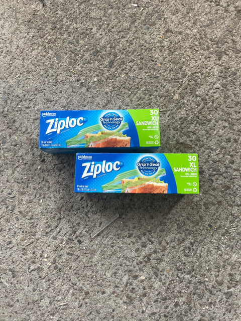 Ziploc Grip n Seal XL Sandwich Bags, 2 Unopened Boxes