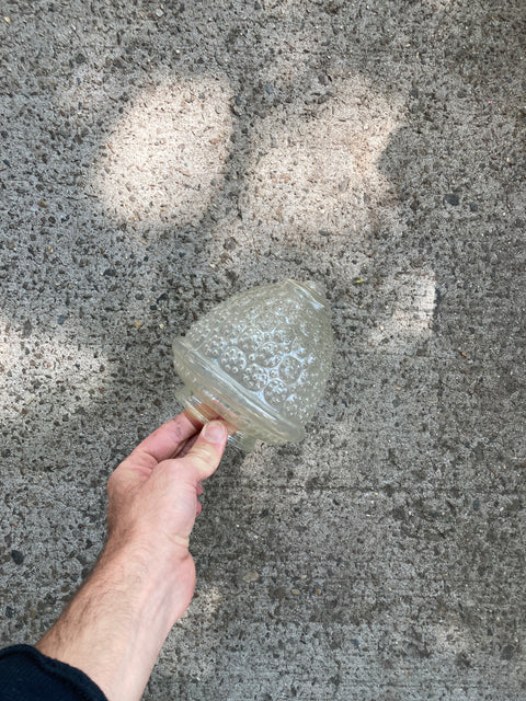 Vintage Daisy Acorn Glass Light Shade