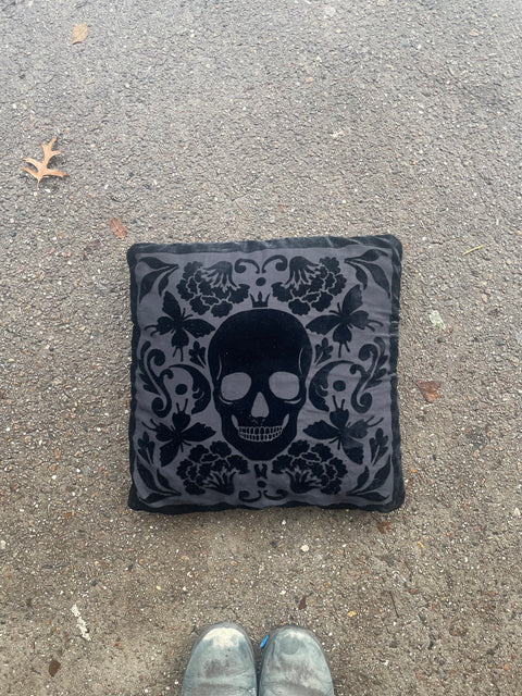 Black Skull Cushion