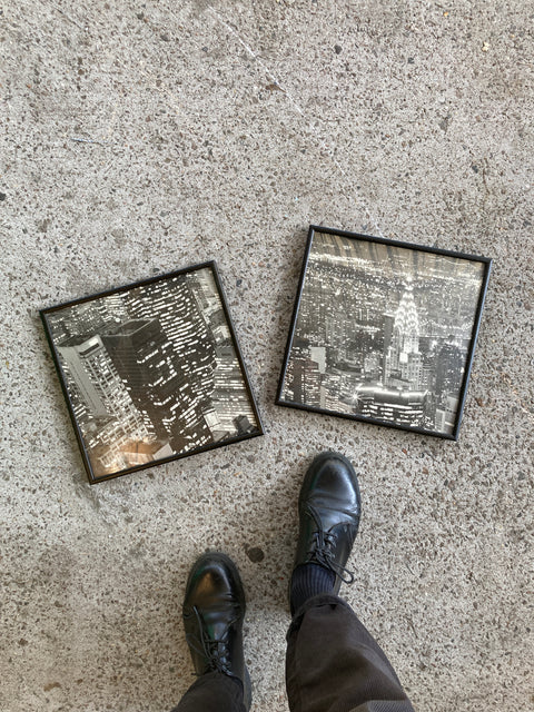 Two More Black Metal Frames, 13x13”