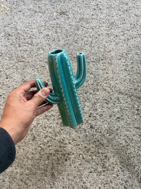 Glazed Cactus Vase without Drainage