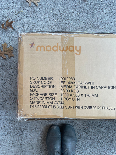 Unopened Modway Daxton Media Cabinet, W15xL43xH18.5”