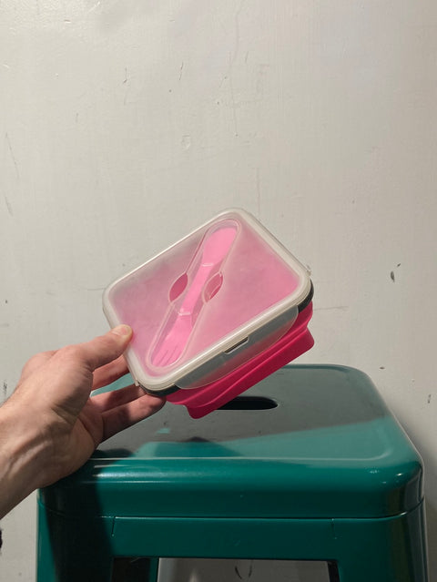 Collapsible Pink Lunchbox