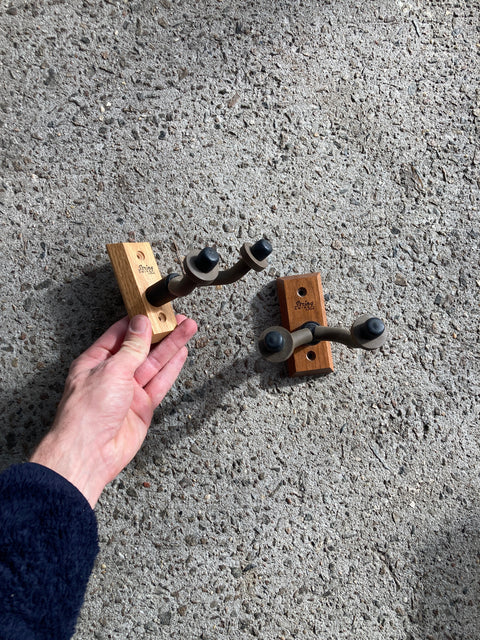 Pair Of Wood Wall Mounted Guitar Hangers