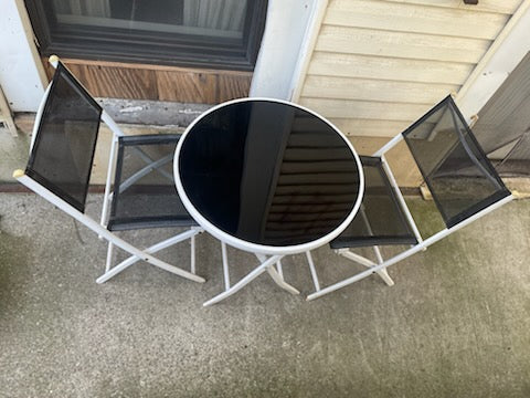 Foldable Patio Table & Chairs Set