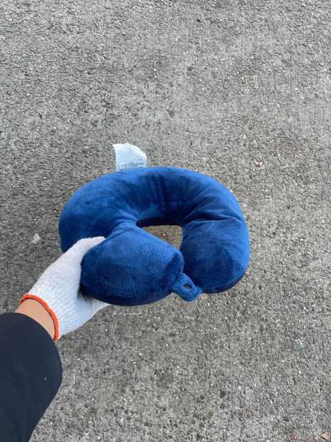 Blue Travel Pillow