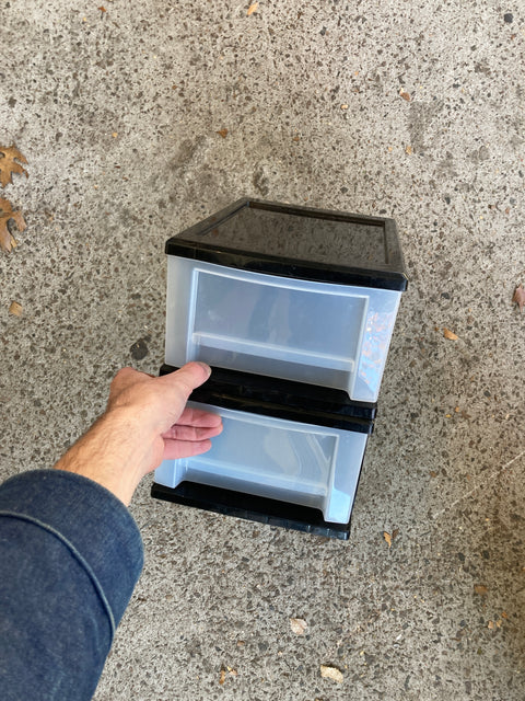 Two Stackable Storage Boxes