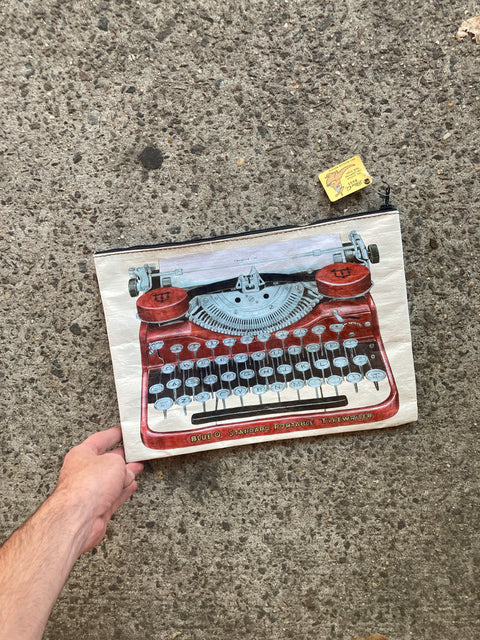 Recycled Typewriter Pouch For Your Stuff