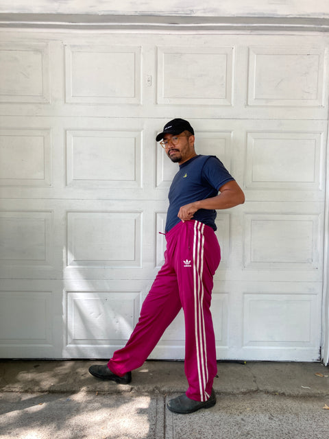 Adidas Track Pants, Fuschia, Sz Men M