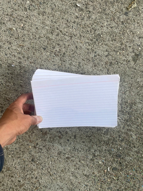 Bunch of 5.5” x 8” Index Cards