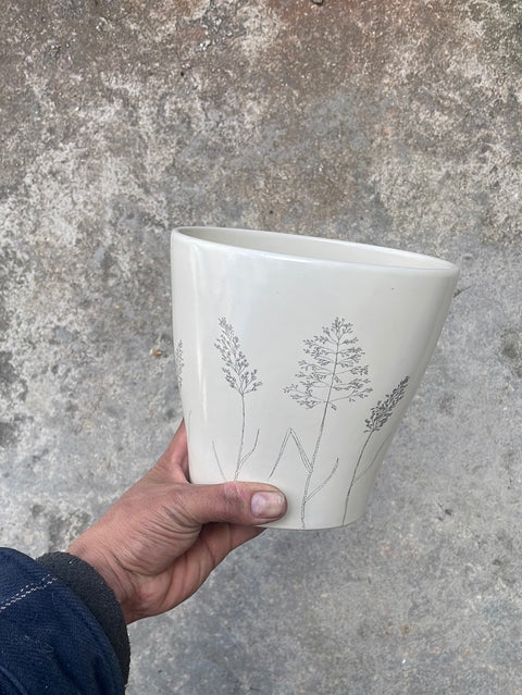 Cute Ikea Pot w Drawings