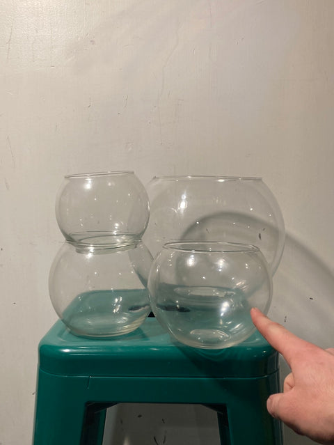 Glass Bubble Bowls Set