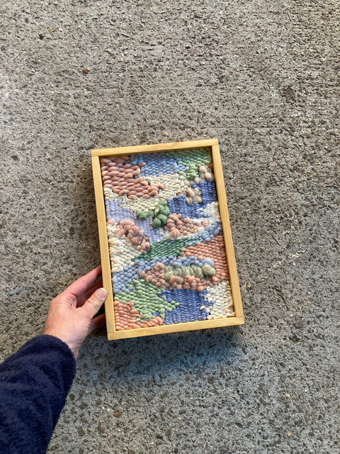 Ambient Crochet Clouds Artwork, 9x13”