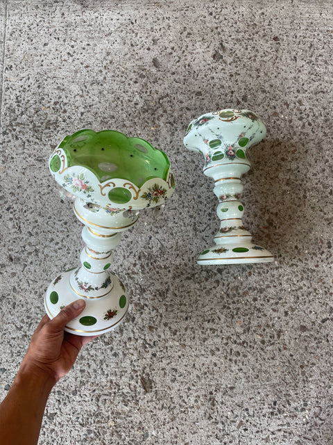 Bohemian Crystal Candlesticks