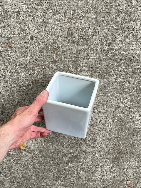 Cute Ceramic White Square Plant Pot