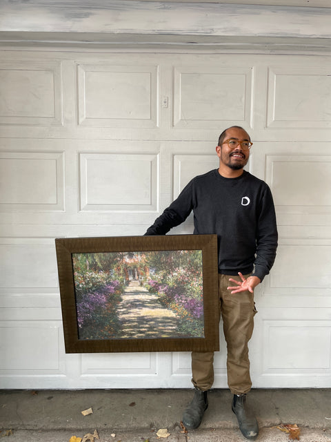 Big Ass Frame With Nice Monet Print, 24x36”