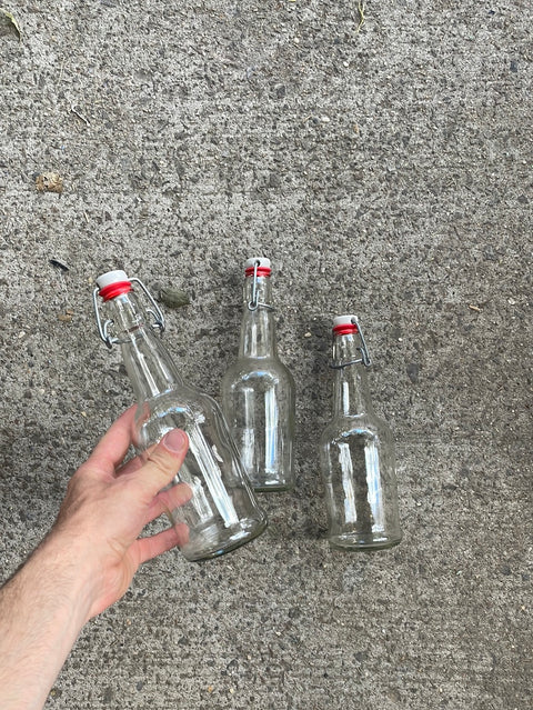 Glass Bottles For Homemade Lemonade Or Beer