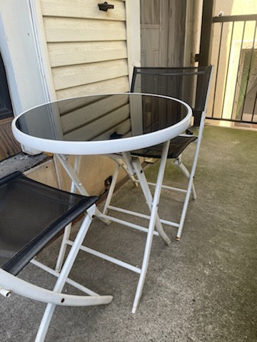 Foldable Patio Table & Chairs Set