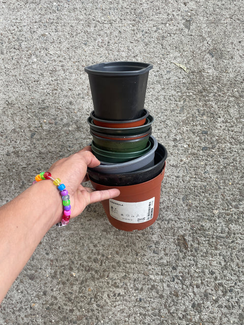 Sleeve of Plastic Pots